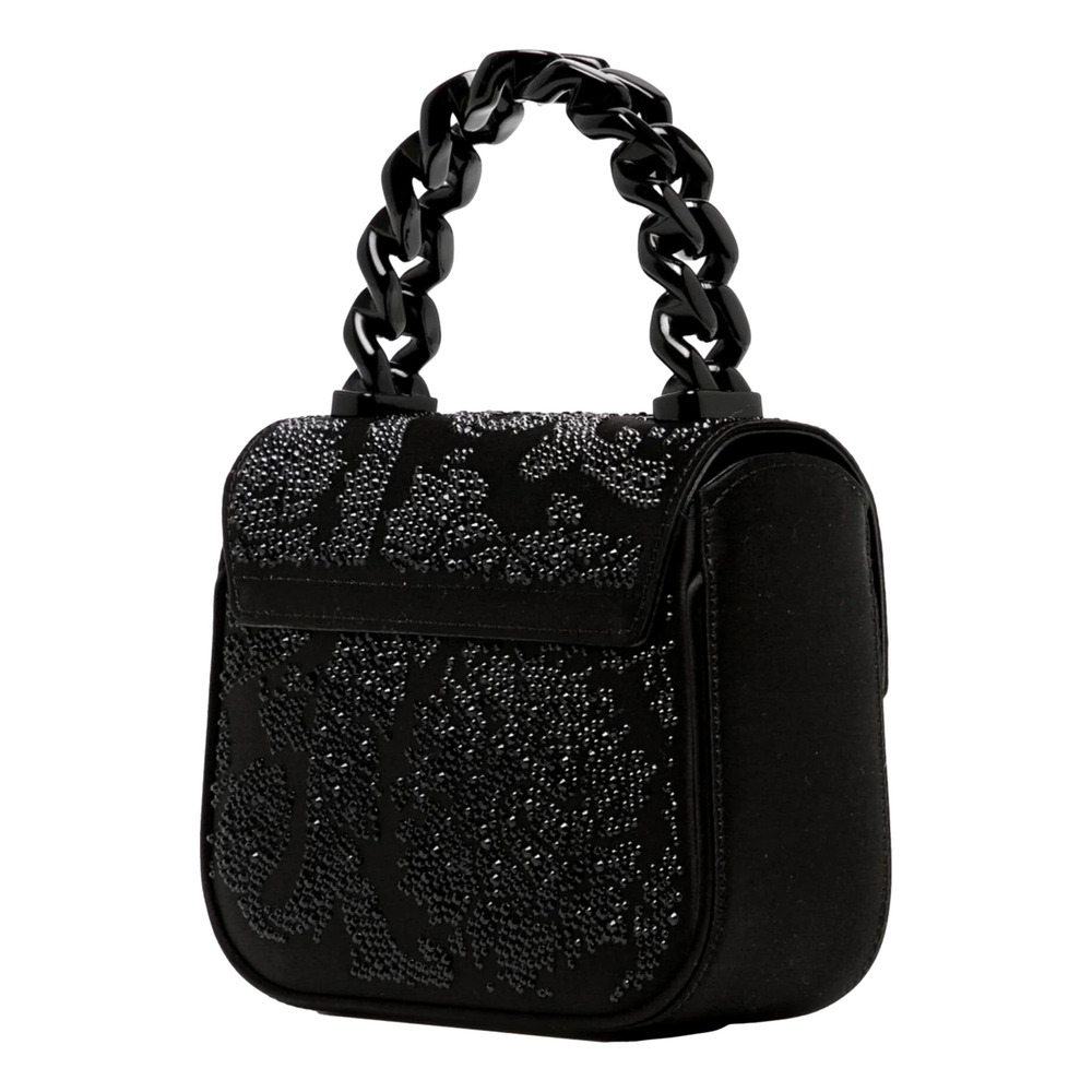 Versace La Medusa Crystal Mini Top Handle Tote Crossbody Black